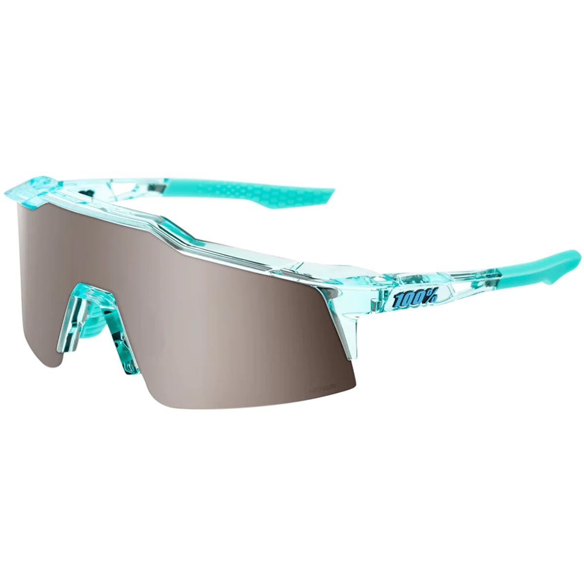 100% MTB Sport Glasses Speedcraft SL Polished Translucent Mint - HiPER Silver Mirror Lens