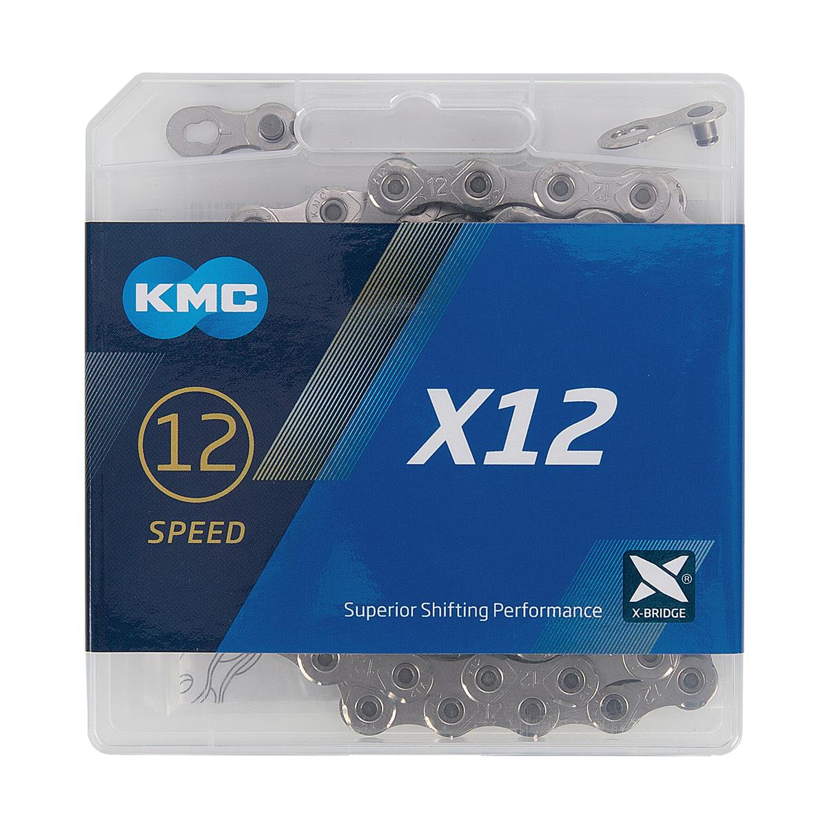 KMC MTB Chain X12 Silver, 12-Speed, 126 Links