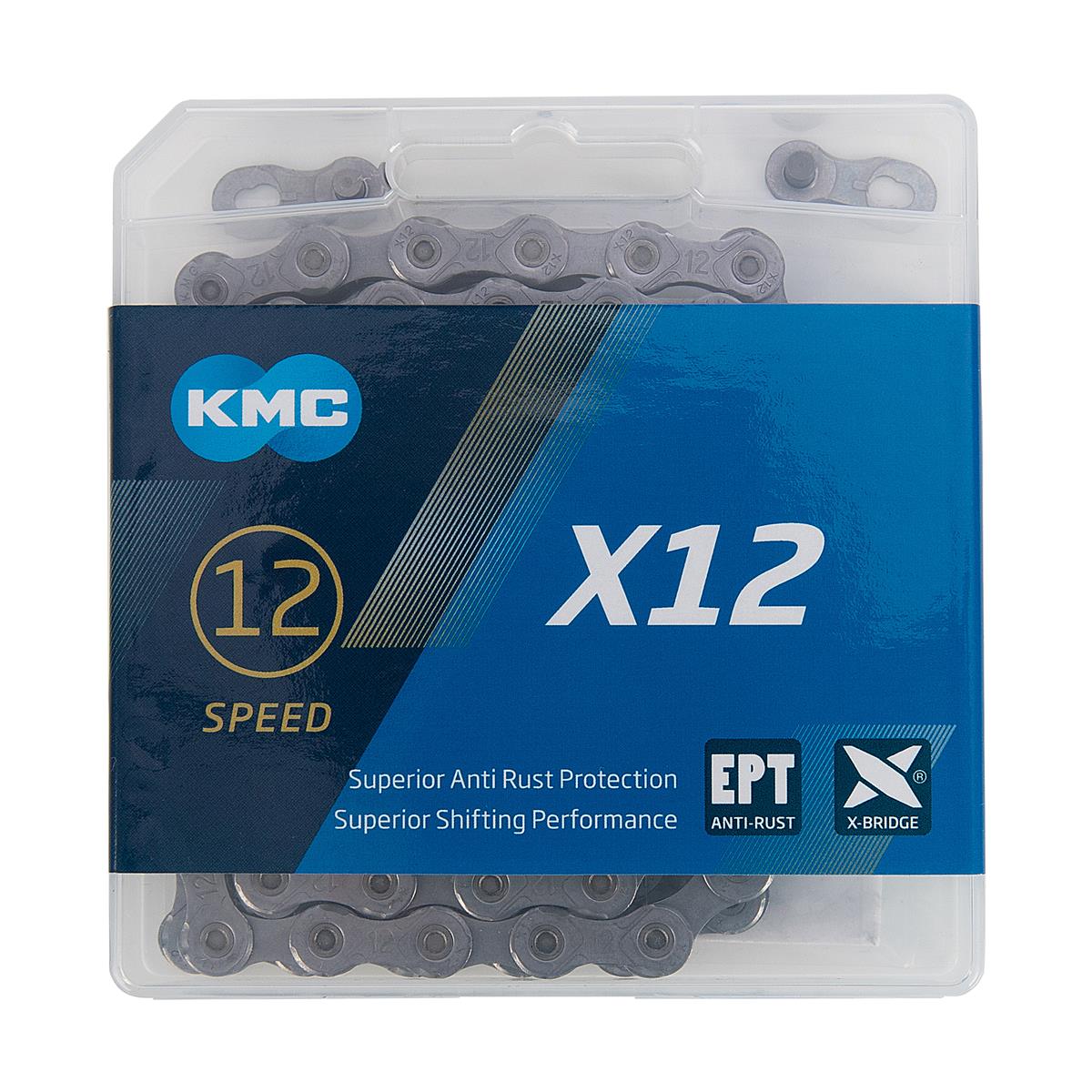 KMC Chaîne VTT X12 Ti-N Gold, 12-V, 126 Maillons