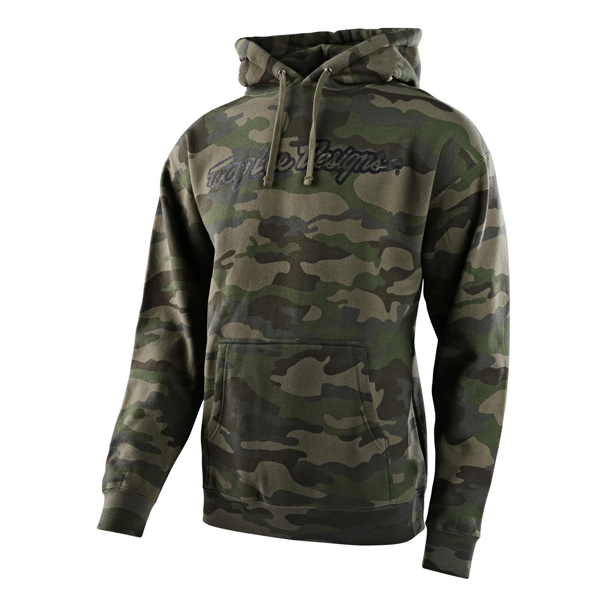 Troy Lee Designs Hoodie Signature Camo - Army Green