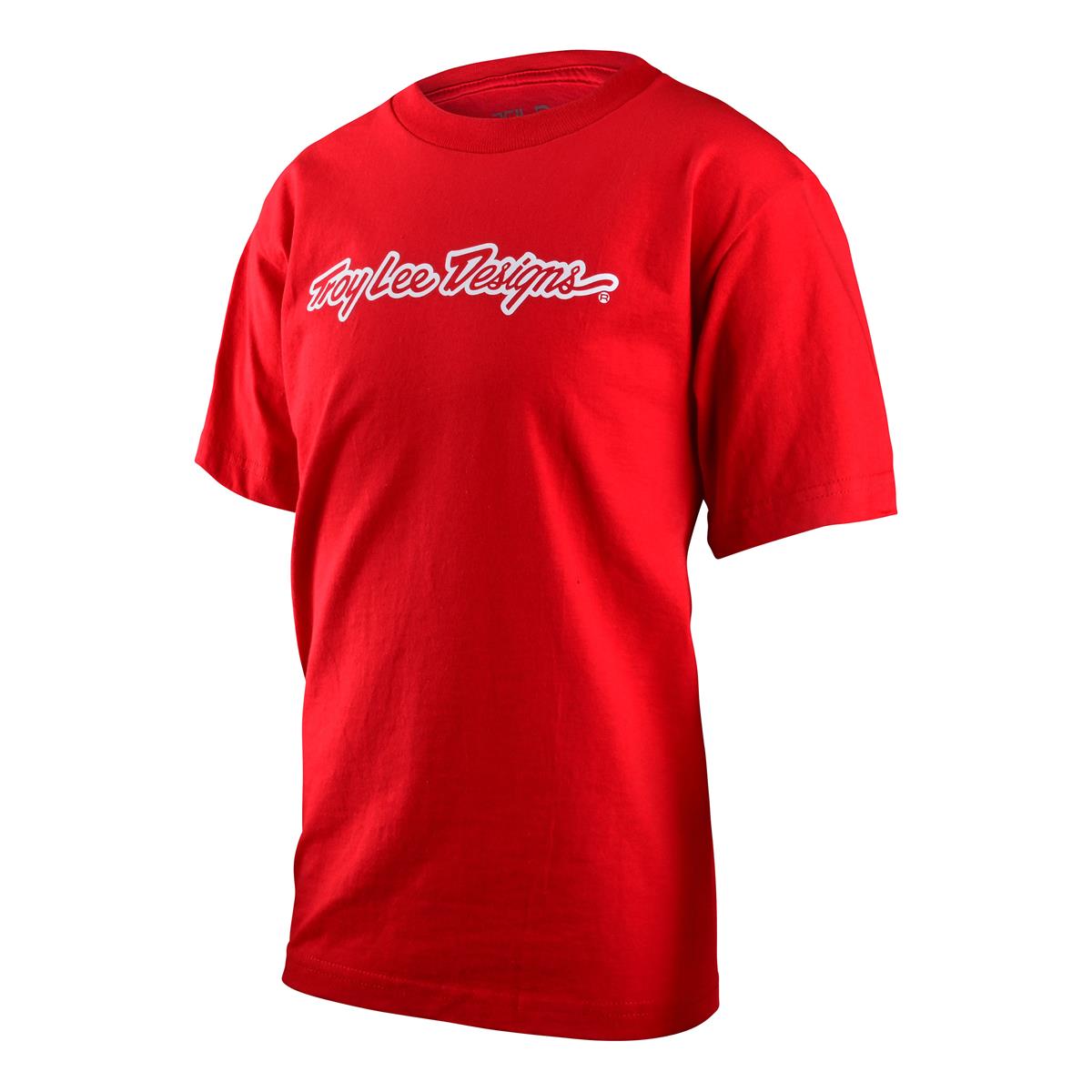 Troy Lee Designs Kids T-Shirt Signature Rot