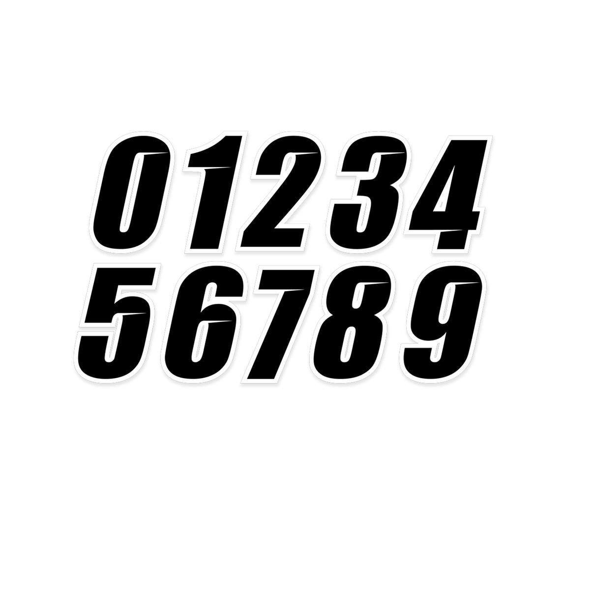 Maciag Offroad Numbers Set  Black, 9 cm, 3 pieces