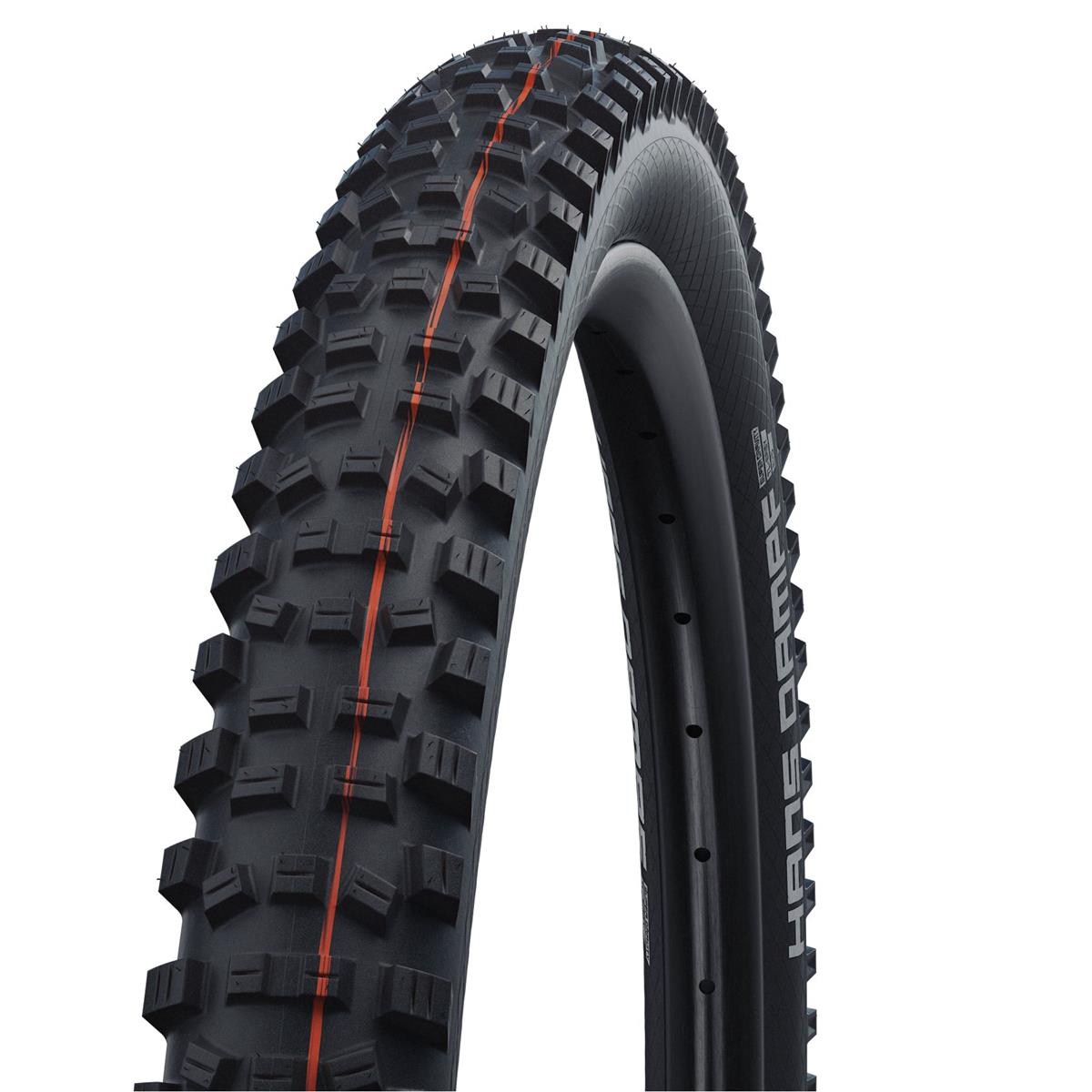 Schwalbe MTB Tire Hans Dampf HS 491 Black, 29 x 2.35 Inch, SnakeSkin, Super Gravity, Tubeless Easy, Addix Soft, Foldable