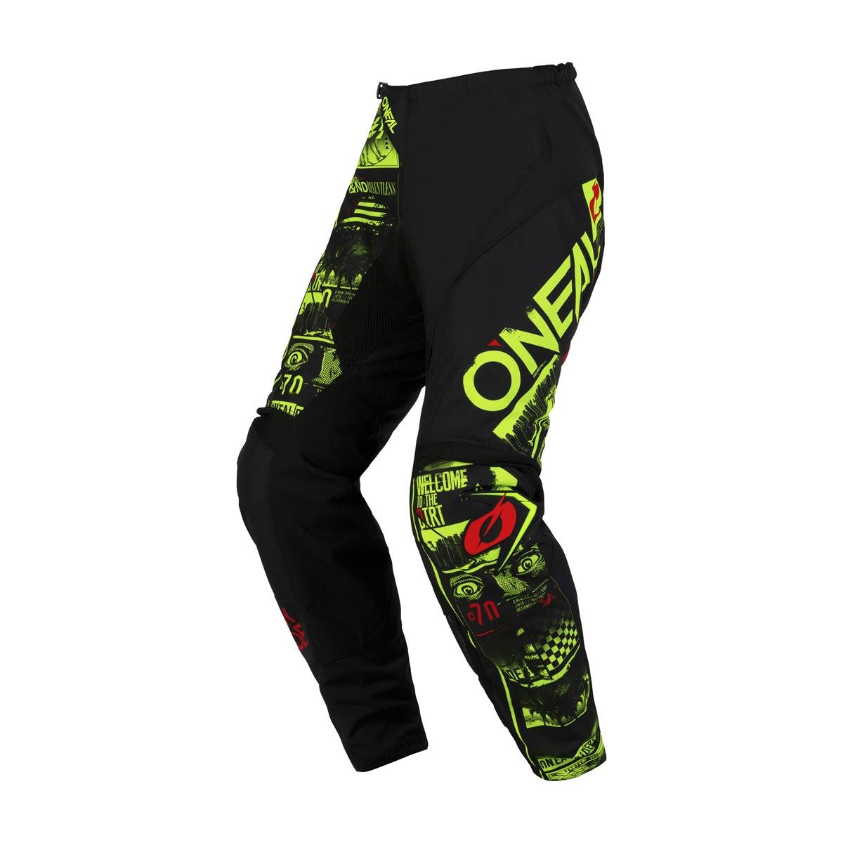 O'Neal MX Pants Element Attack V.23 - Black/Neon Yellow