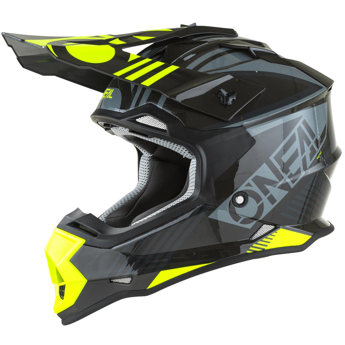 O'Neal Kids MX Helmet 2SRS Rush Grey/Neon Yellow
