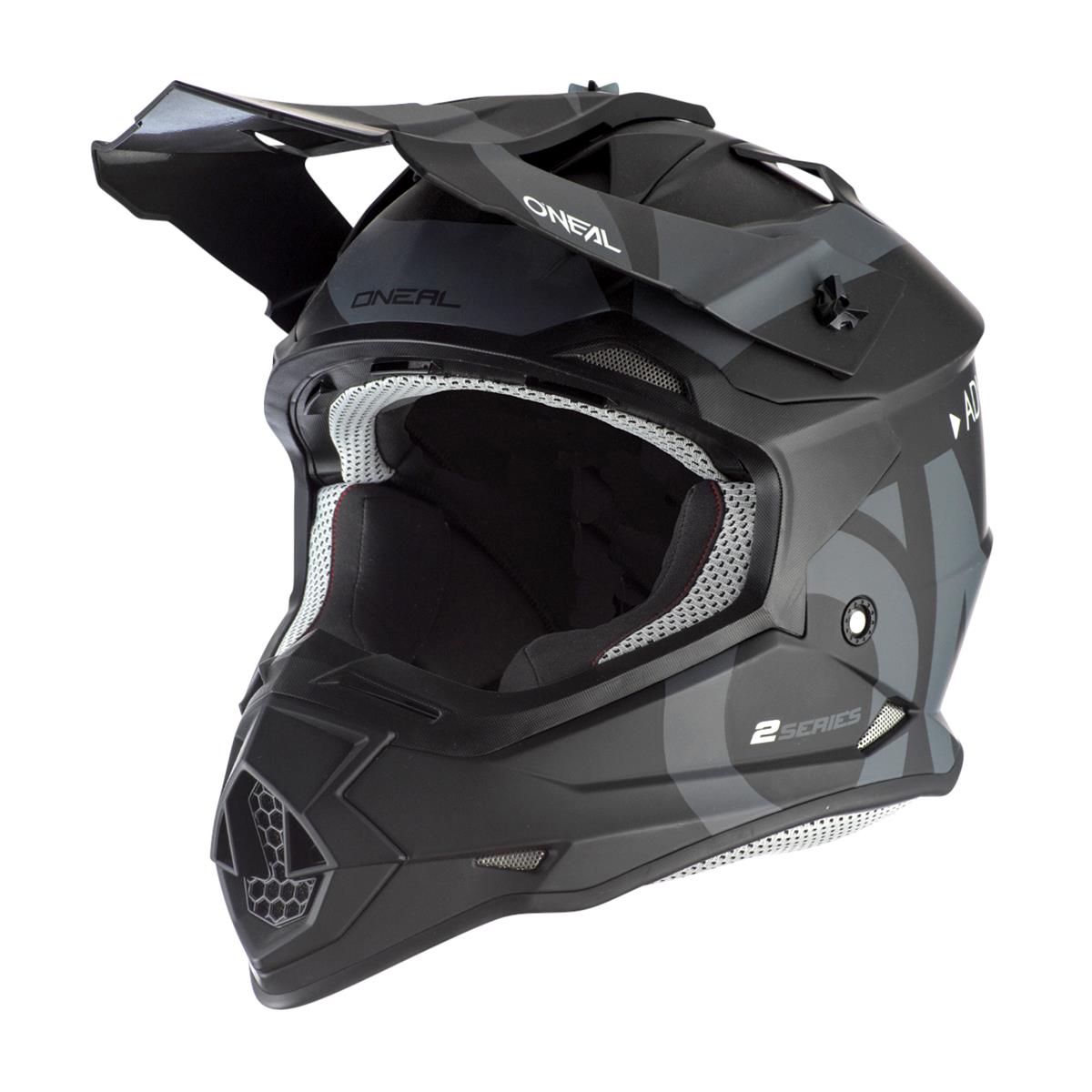O'Neal Motocross-Helm 2SRS Slick Schwarz/Grau