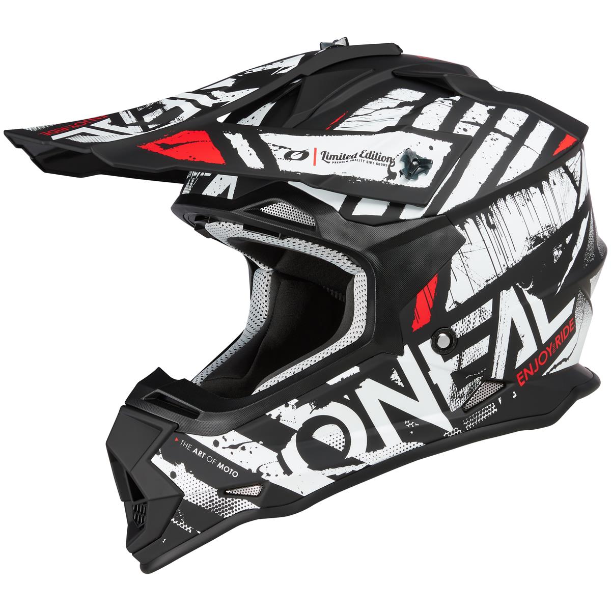 O'Neal Motocross-Helm 2SRS Glitch V.23 - Schwarz/Weiß