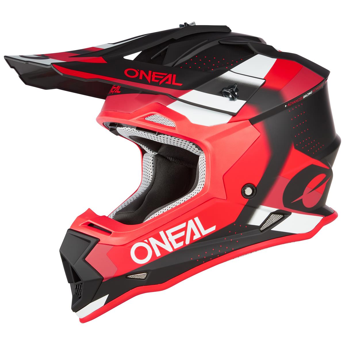 O'Neal Motocross-Helm 2SRS Spyde V.23 - Schwarz/Rot/Weiß