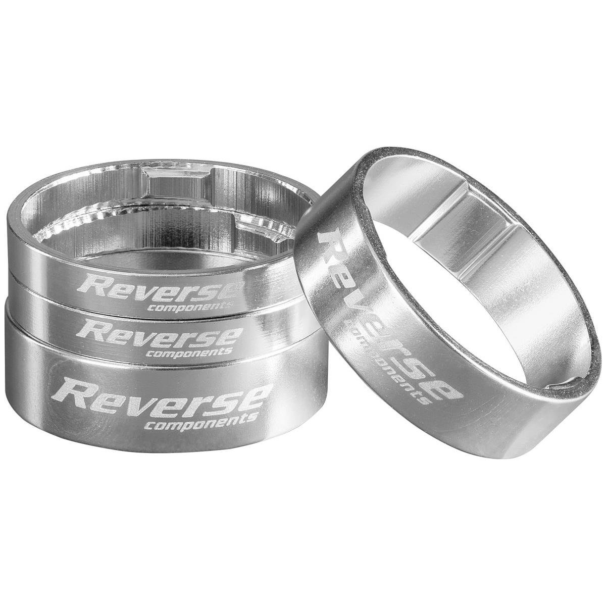 Reverse Components Head Set Spacer Set Ultra-Light Silver