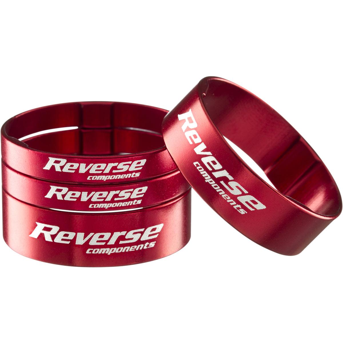 Reverse Components Kit Distanziali Serie Sterzo Ultra-Light Rosso