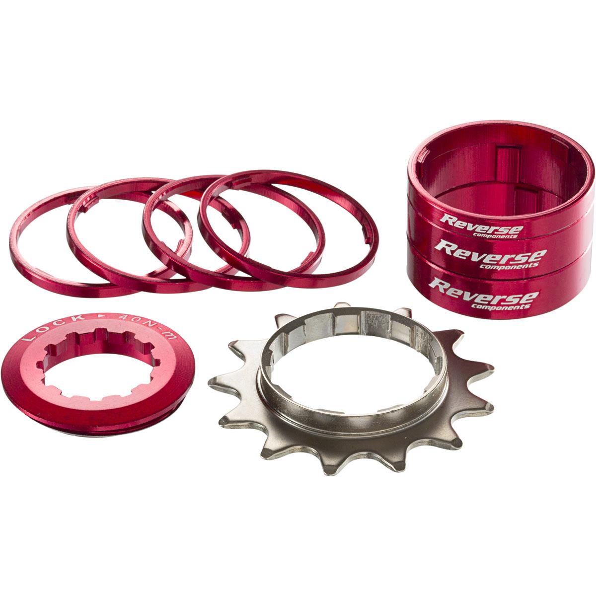 Reverse Components Singlespeed Conversion Kit  Red, 13 Teeth
