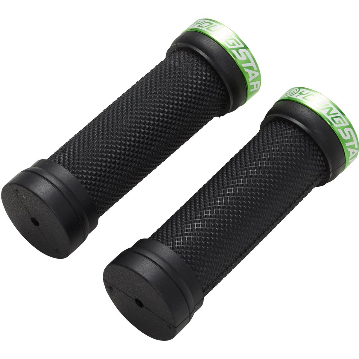 Reverse Components Kids MTB Grips Youngstar Single Lock-On System, 28 x 98 mm, Black/Light Green
