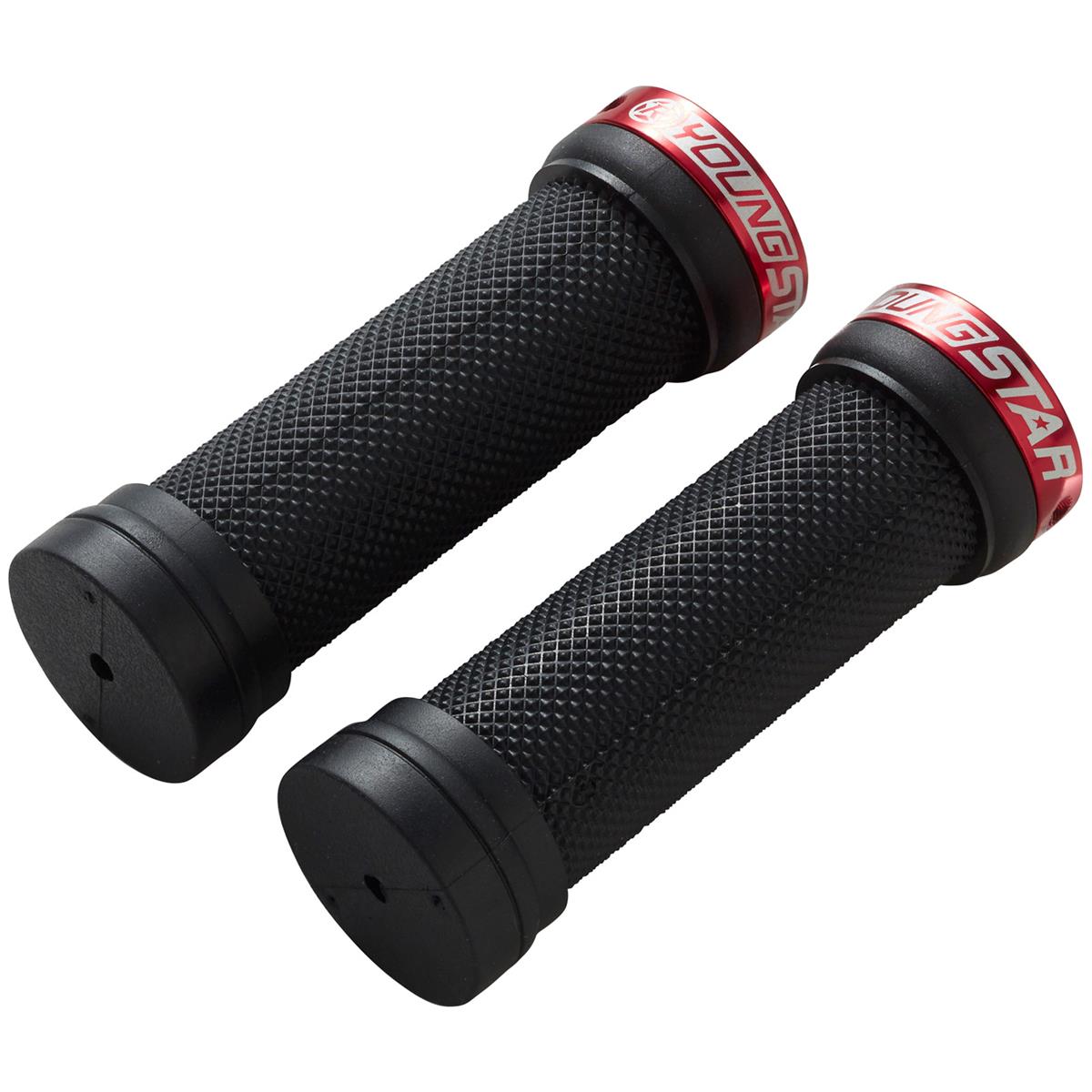 Reverse Components Kids MTB Grips Youngstar Single Lock-On System, 28 x 98 mm, Black/Red