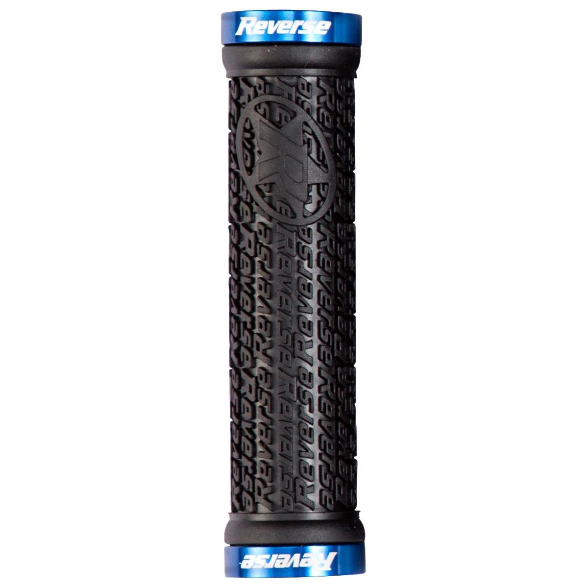 Reverse Components Grips VTT Stamp Lock-On System, 30 x 135 mm, Noir/Bleu
