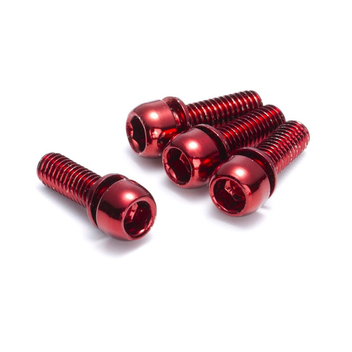 Reverse Components Brake Adapter Screws  M6x18mm, 4 Pack, Red