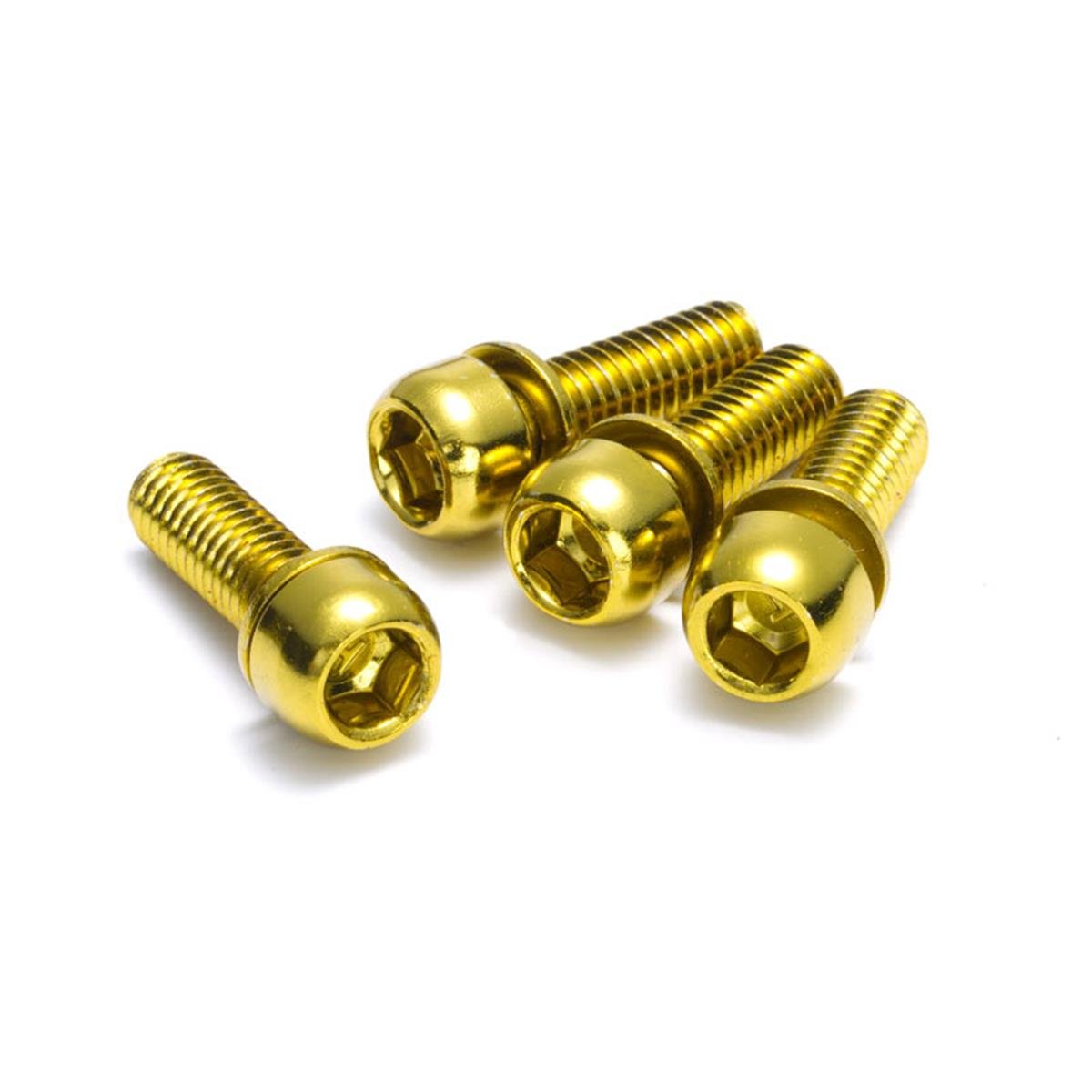 Reverse Components Brake Adapter Screws  M6x18mm, 4 Pack, Gold