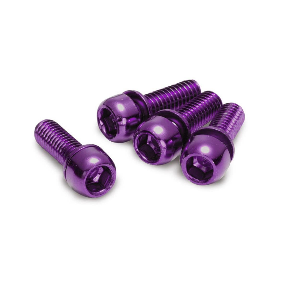 Reverse Components Brake Adapter Screws  M6x18mm, 4 Pack, Purple