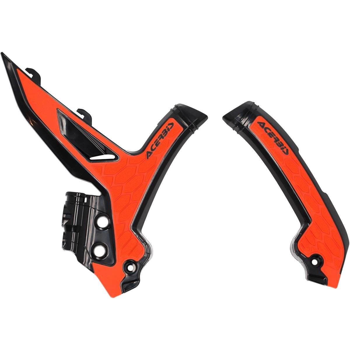 Acerbis Protections de Cadre Anti-Dérapante X-Grip KTM SX/-F 23-, EXC/-F 24-, Noir/Orange
