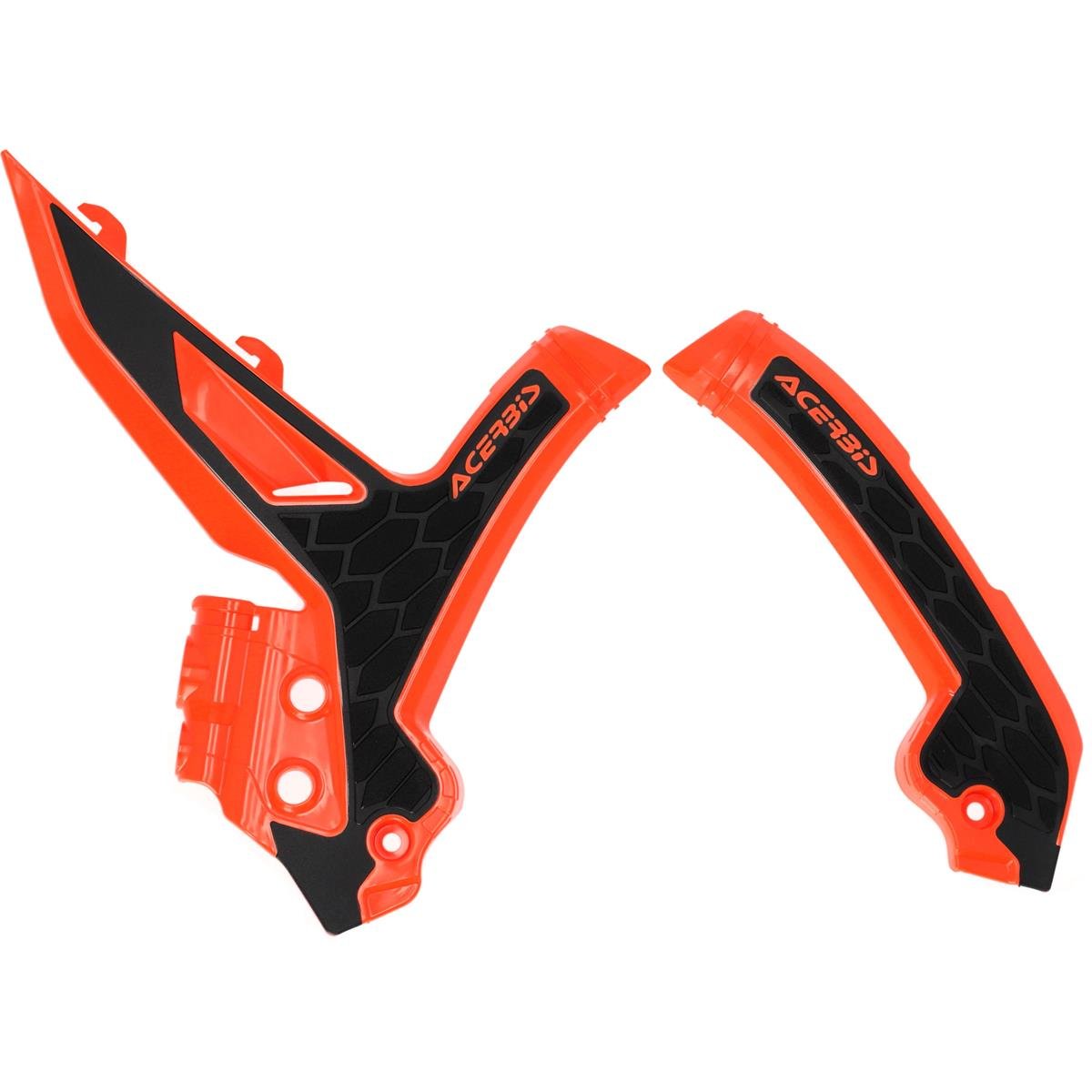 Acerbis Protections de Cadre Anti-Dérapante X-Grip KTM SX/-F 23-, EXC/-F 24-, Orange/Noir
