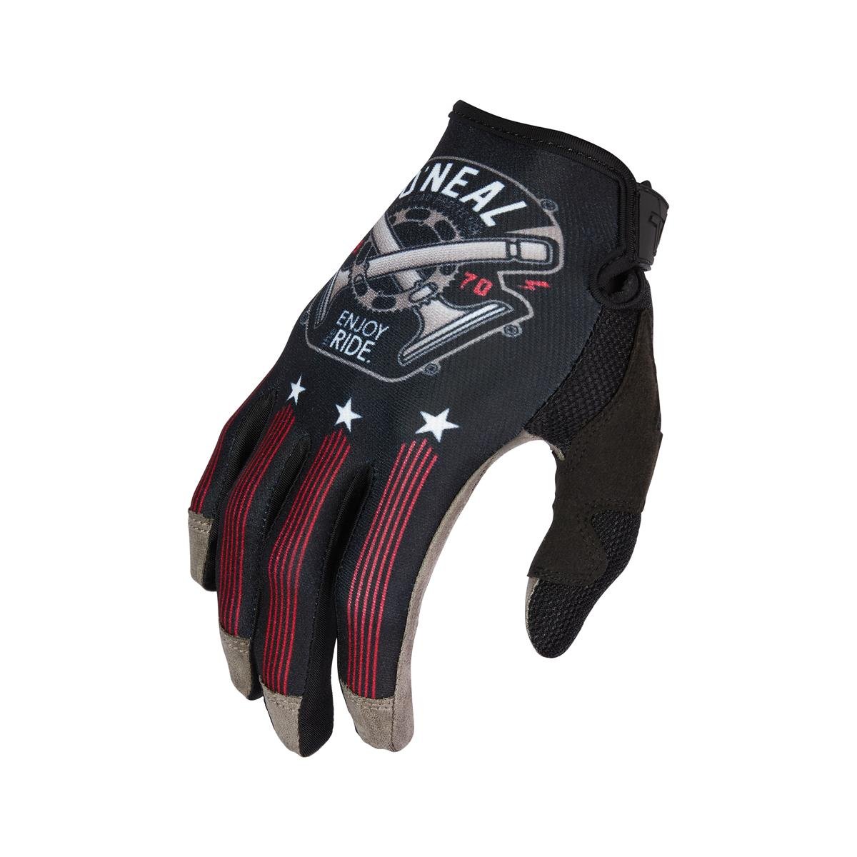 O'Neal Gloves Mayhem Piston - Black/White/Red