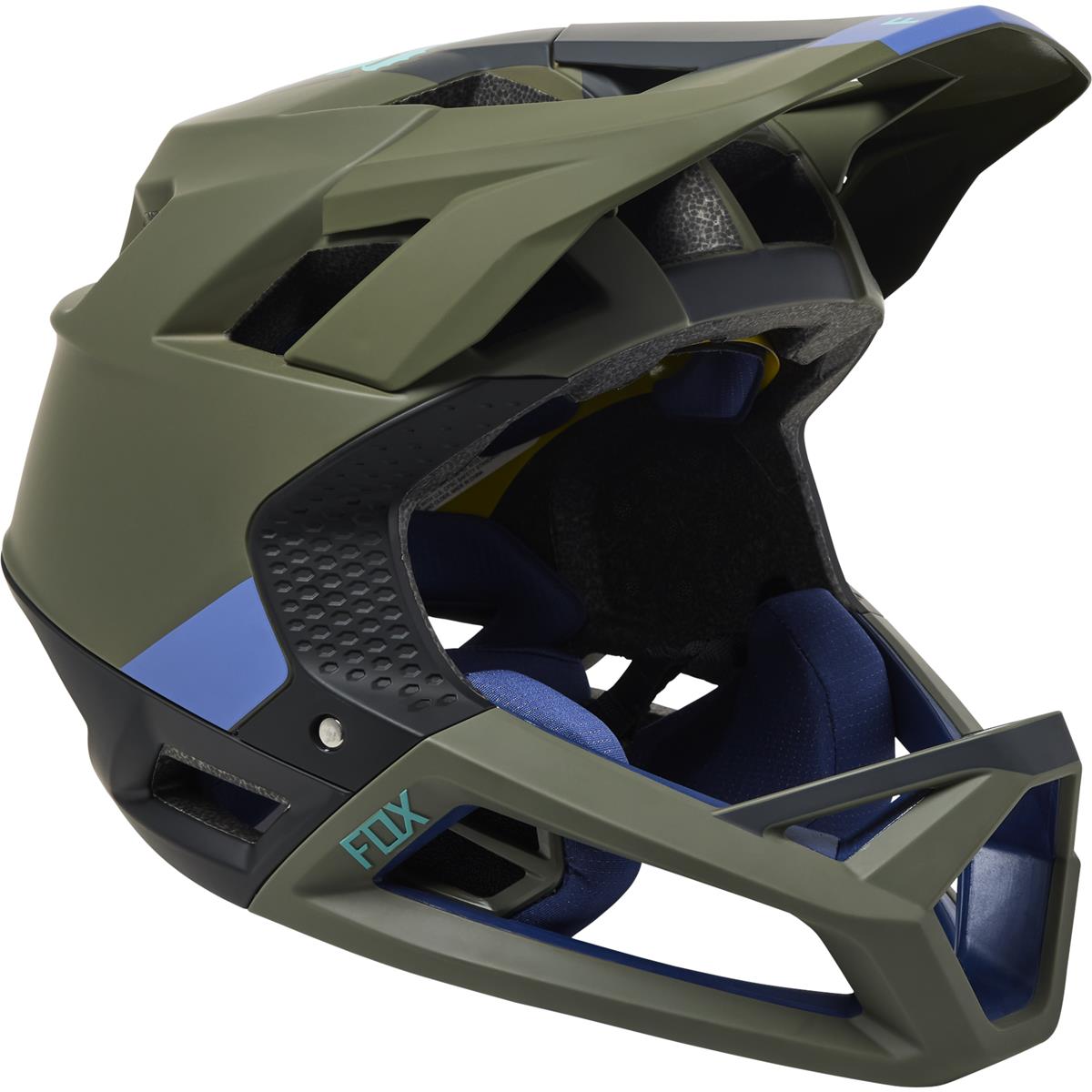 Fox Enduro MTB Helmet Proframe Blocked - Olive Green | Maciag Offroad