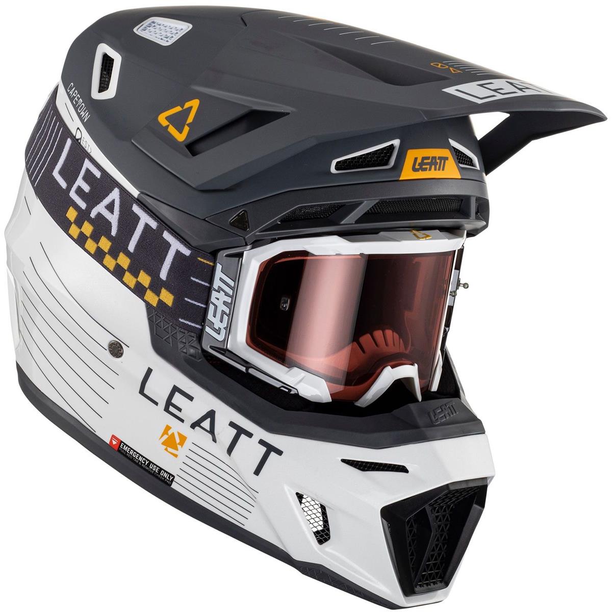 Leatt Kit Casco MX con Maschera Moto 8.5 V23 Metallic