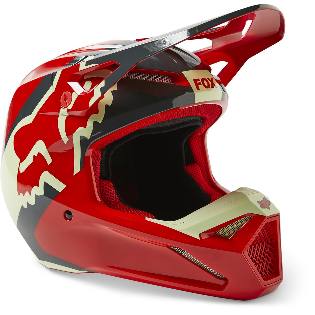 Fox Motocross-Helm V1 Xpozr Flo Red