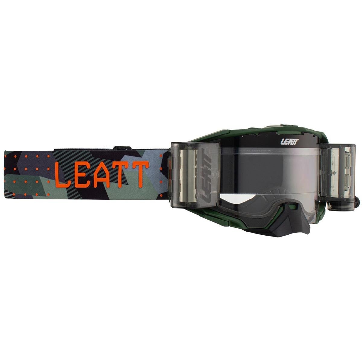Leatt Crossbrille Velocity 6.5 Roll-Off mit Roll-Off-System, Cactus - Klar