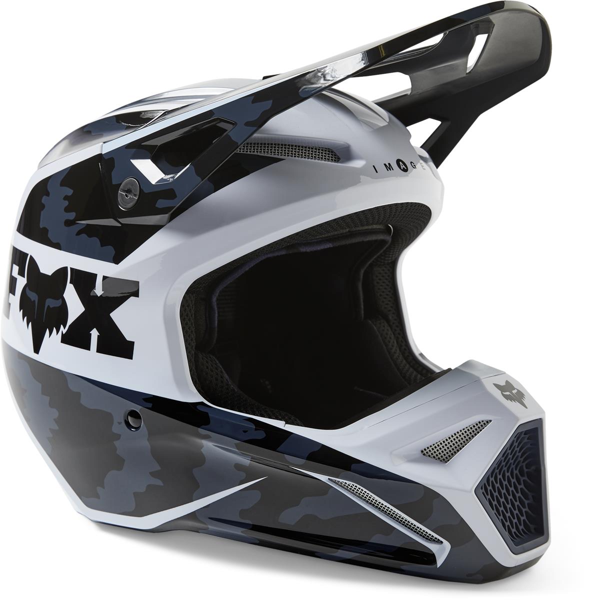 Fox Kids Motocross-Helm V1 Nuklr Schwarz