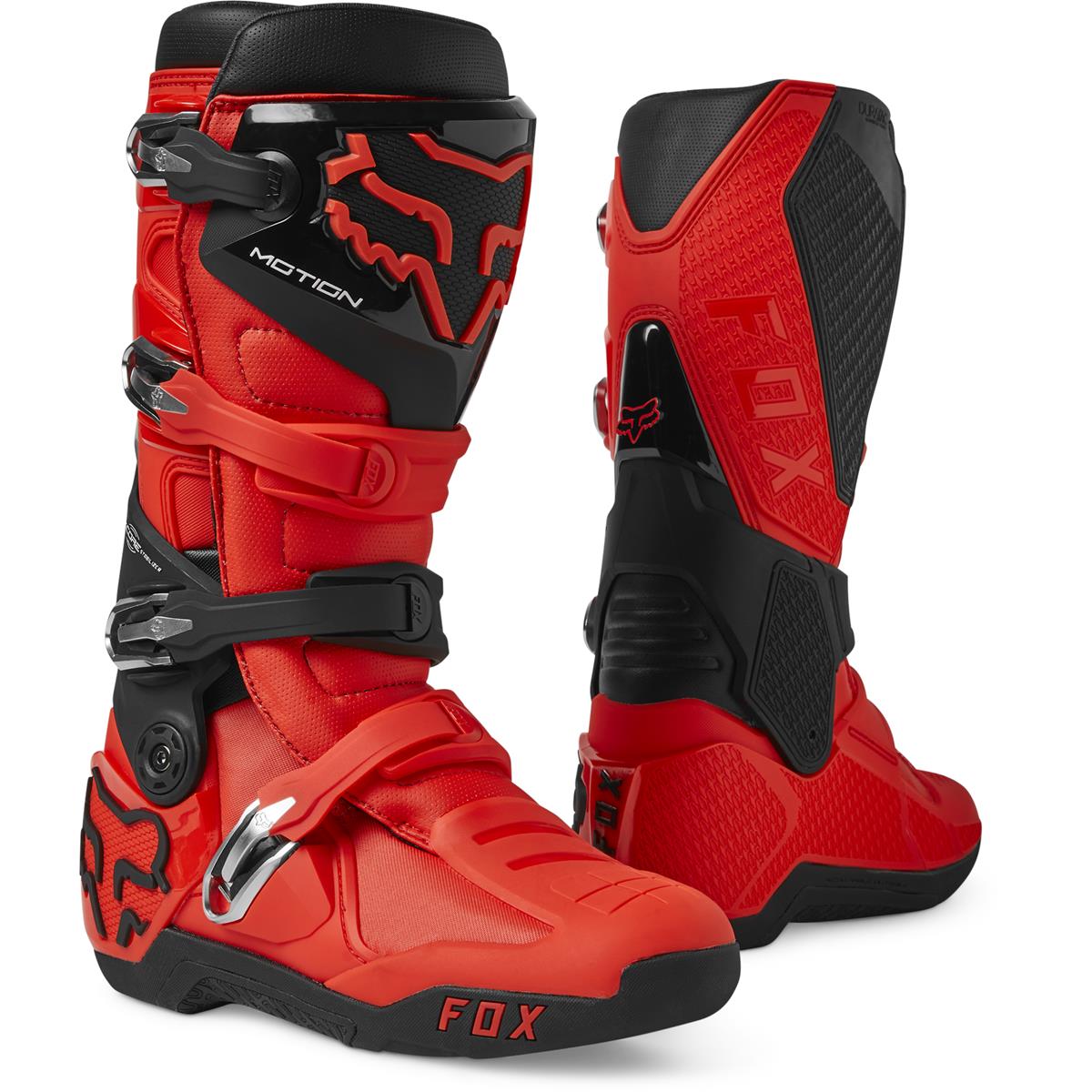 Fox Motocross-Stiefel Motion Flo Red