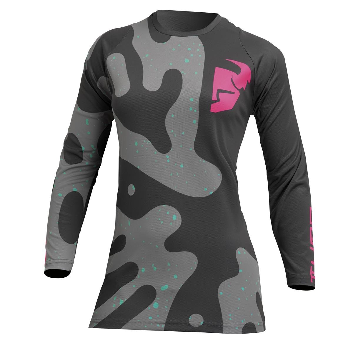 Thor Girls MX Jersey Sector Disguise Grau/Pink