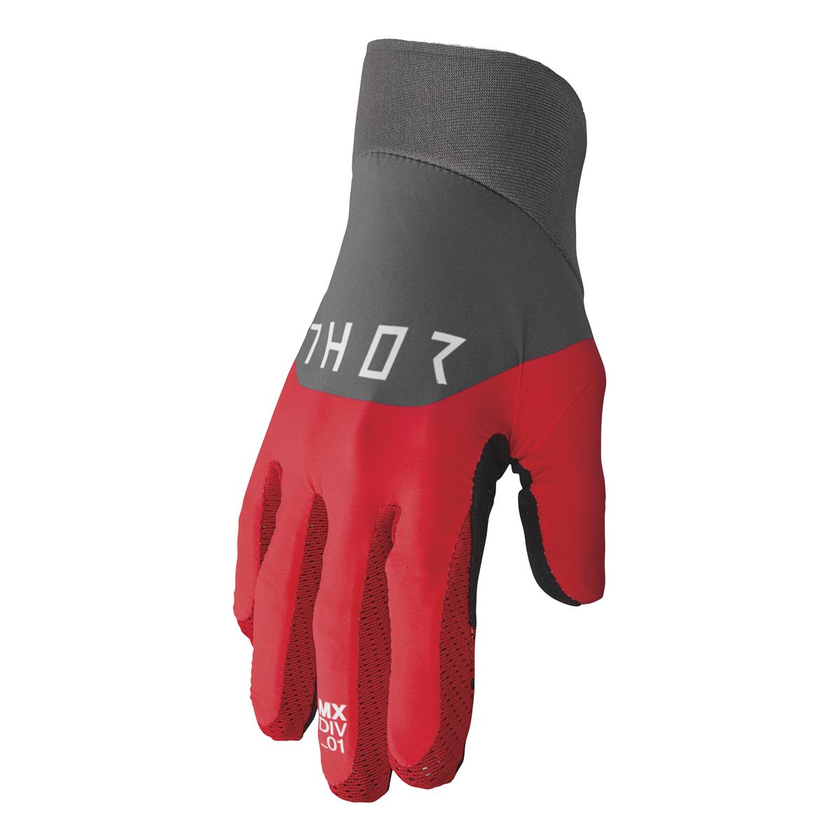 Thor Gloves Agile Rival - Red/Charcoal