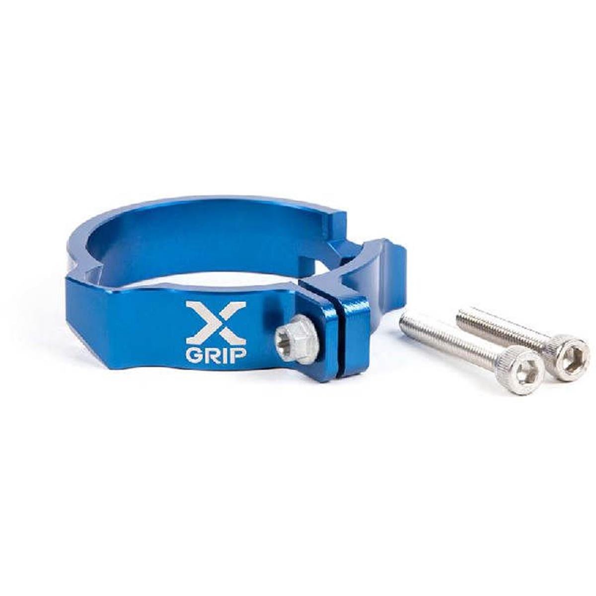 X-Grip Exhaust Flange Guard  KTM 17-, Husqvarna 17-, Gas Gas 21-, Blue