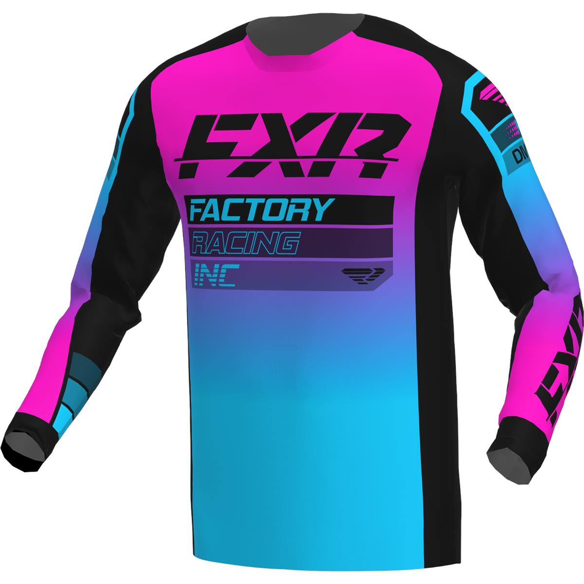 FXR MX Jersey Clutch Black/Sky/Pink