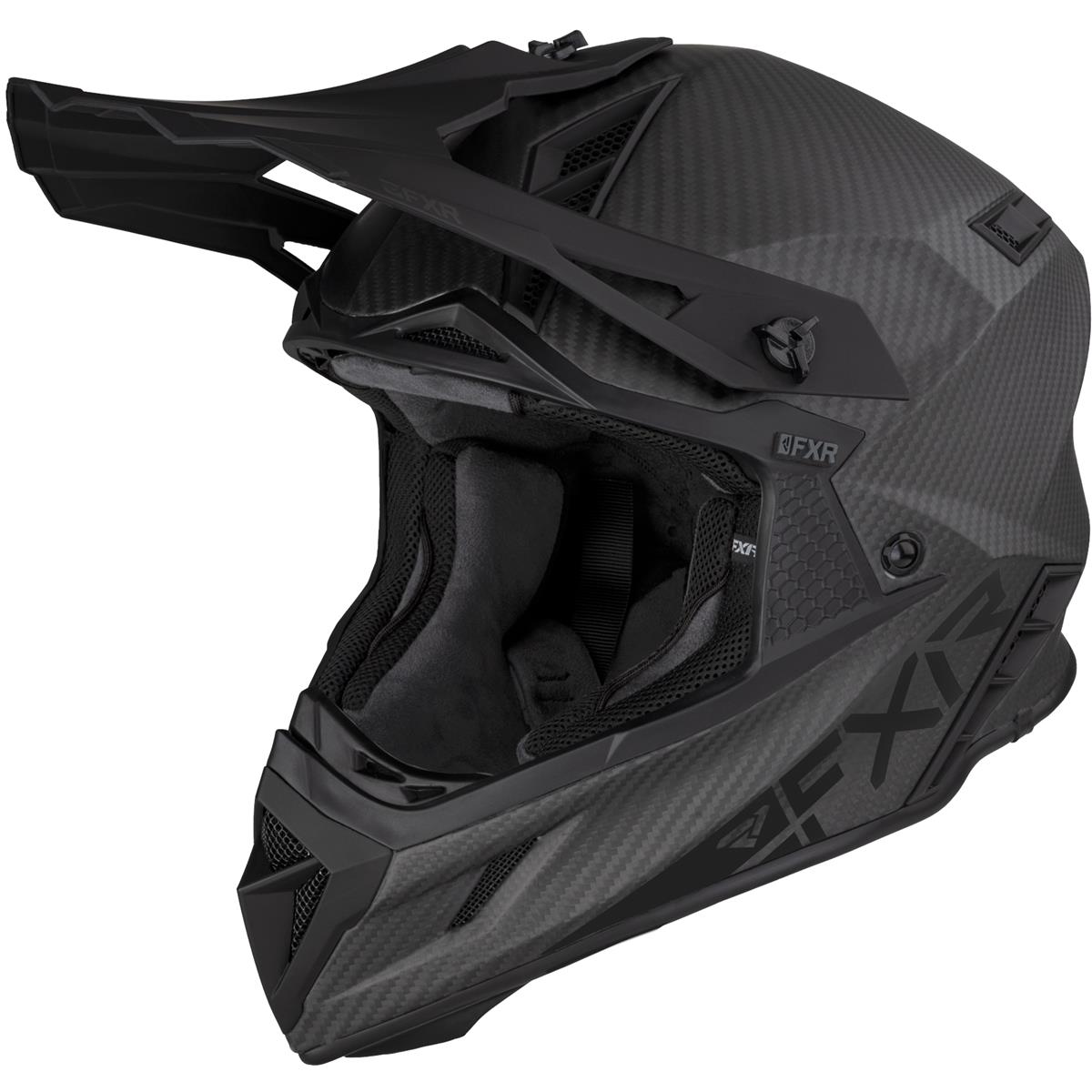 FXR Motocross-Helm Helium Carbon Schwarz
