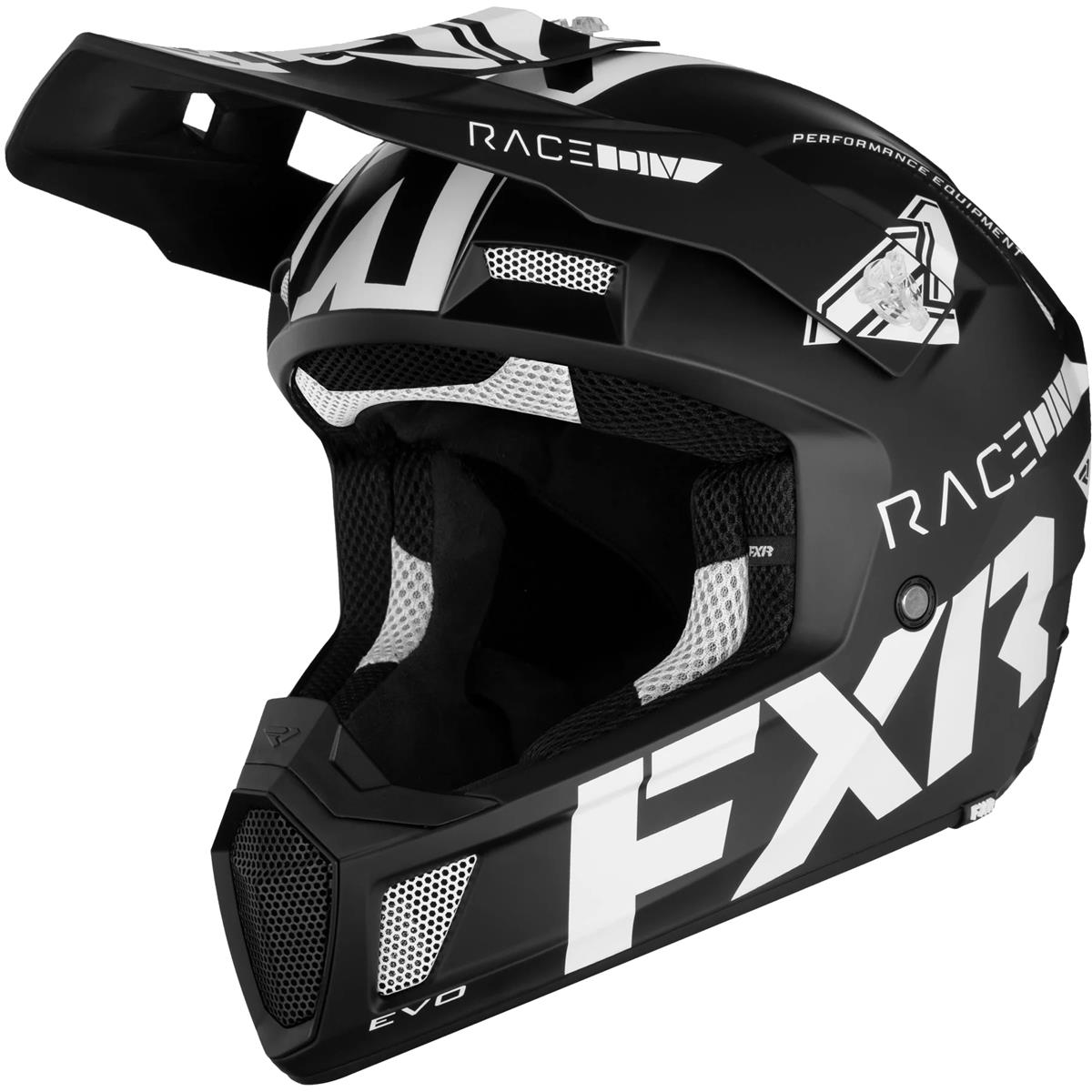 FXR Motocross-Helm Clutch Evo Schwarz/Weiß