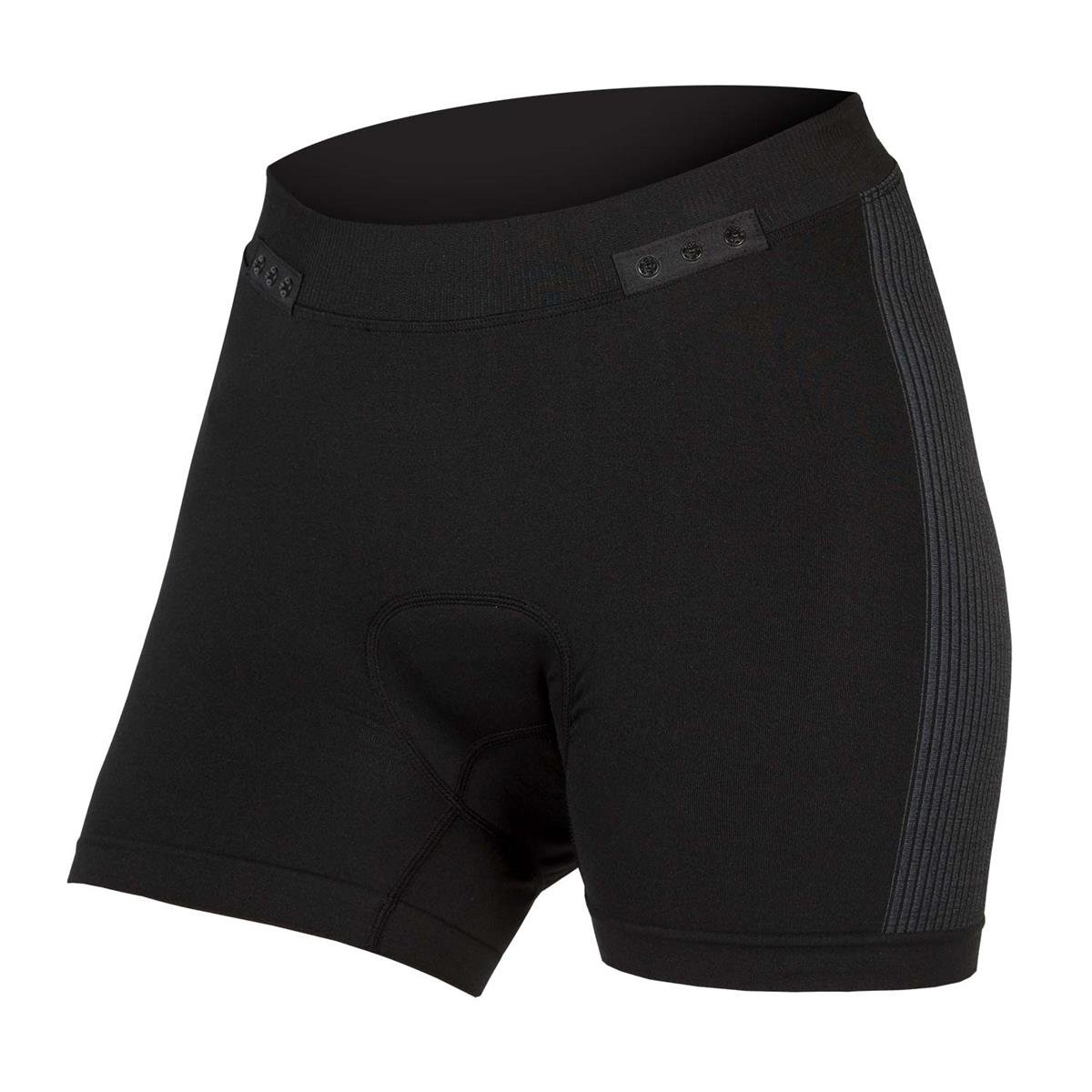 Endura Girls MTB Base Layer Shorts Engineered Padded Boxer Clickfast Black