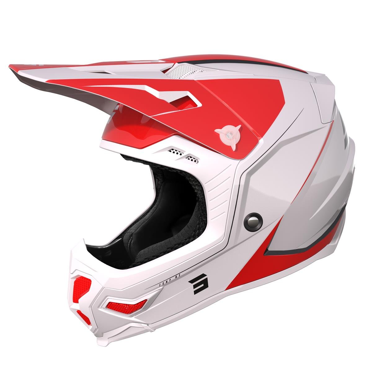 Shot Motocross-Helm Core Comp Red Pearly