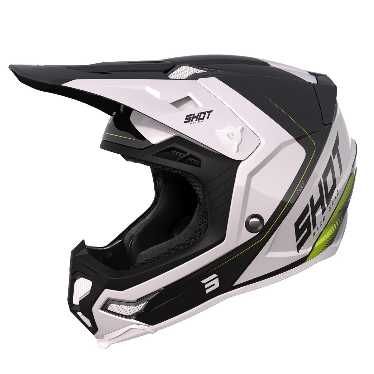Shot Motocross-Helm Core Fast Black Pearly