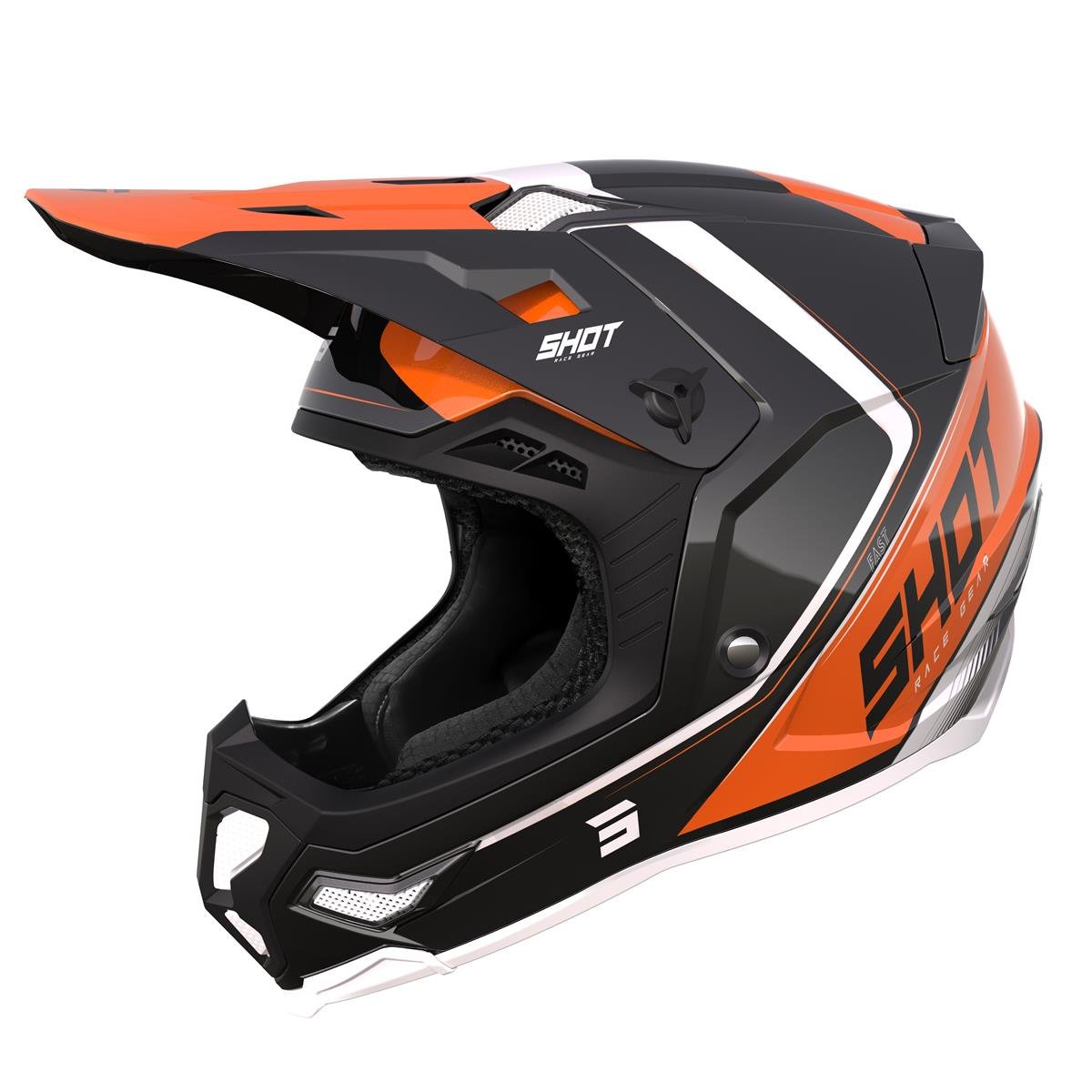 Shot Motocross-Helm Core Fast Orange Pearly