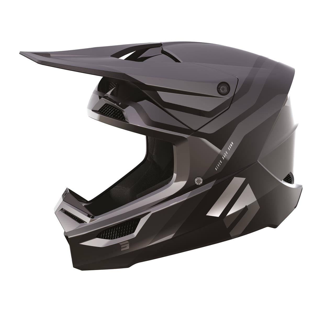 Shot Motocross-Helm Race Sky Gray Chrome