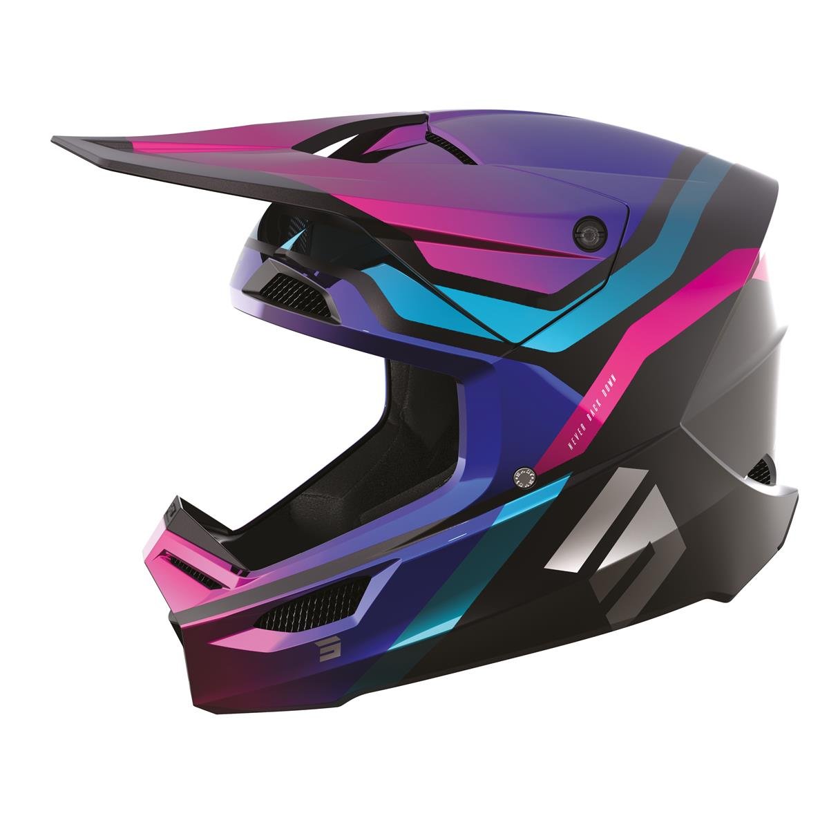 Shot MX Helmet Race Sky Purple Chrome