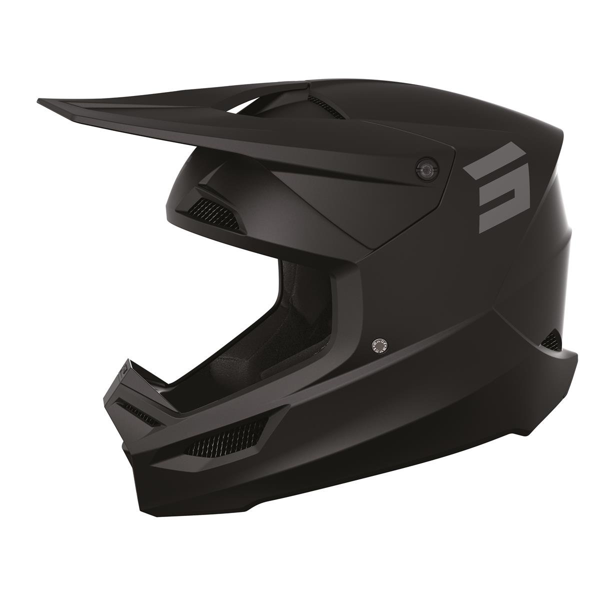 Shot Motocross-Helm Furious Solid Black Matt