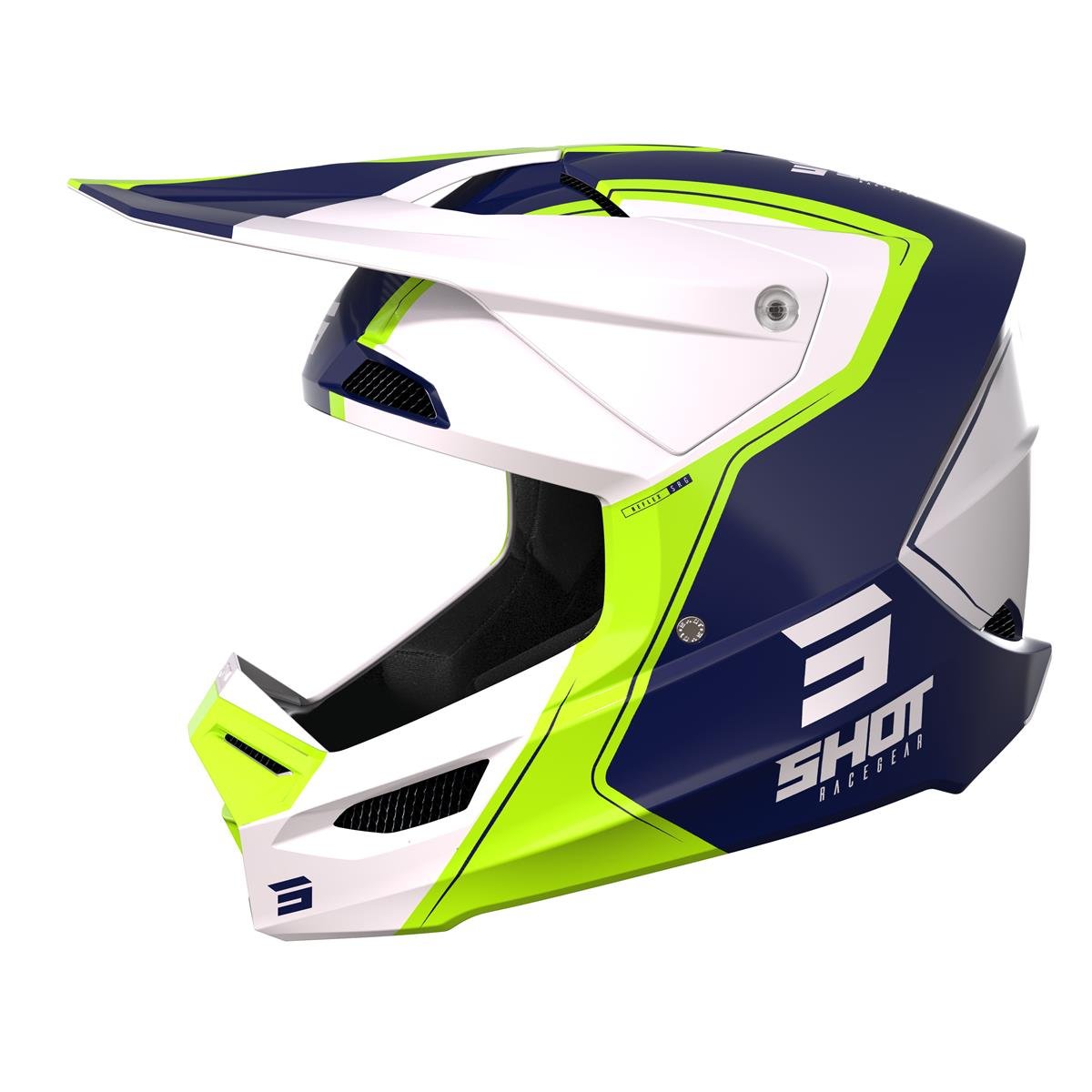 Shot Motocross-Helm Furious Reflex Blue Glossy