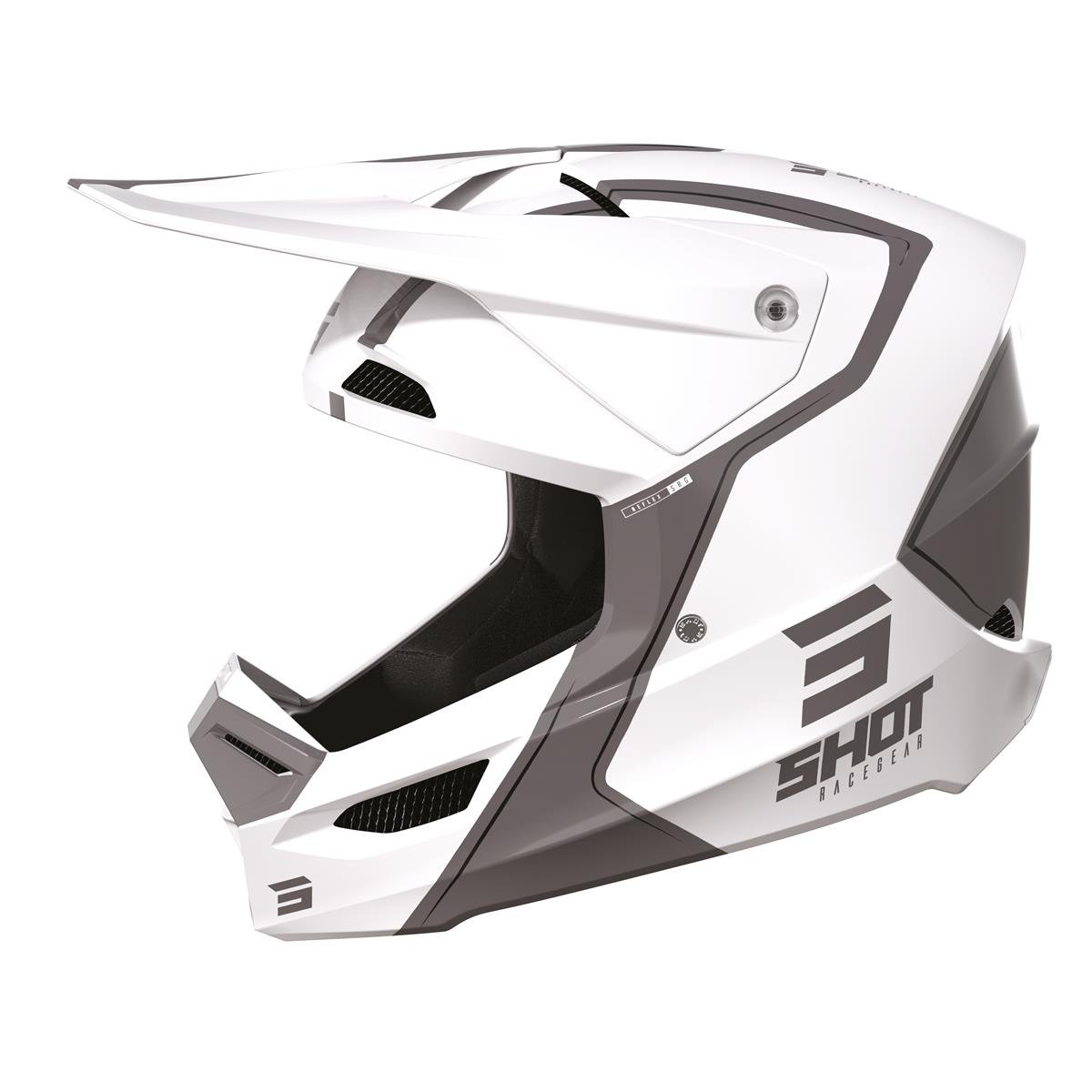 Shot Motocross-Helm Furious Reflex White Glossy