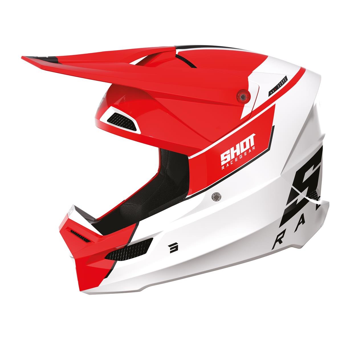 Shot Motocross-Helm Furious Scope Red Glossy