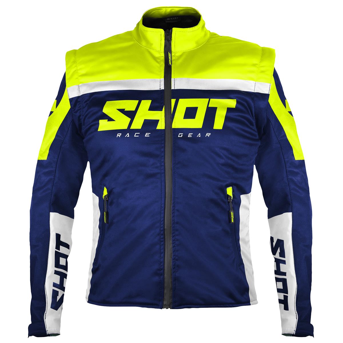 Shot MX Jacket Softshell Lite 3.0 Navy/Neon Yellow