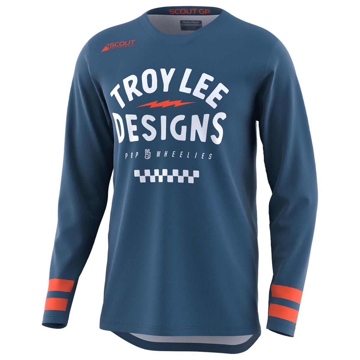 Troy Lee Designs Maillot MX Scout GP Ride On - Slate Bleu