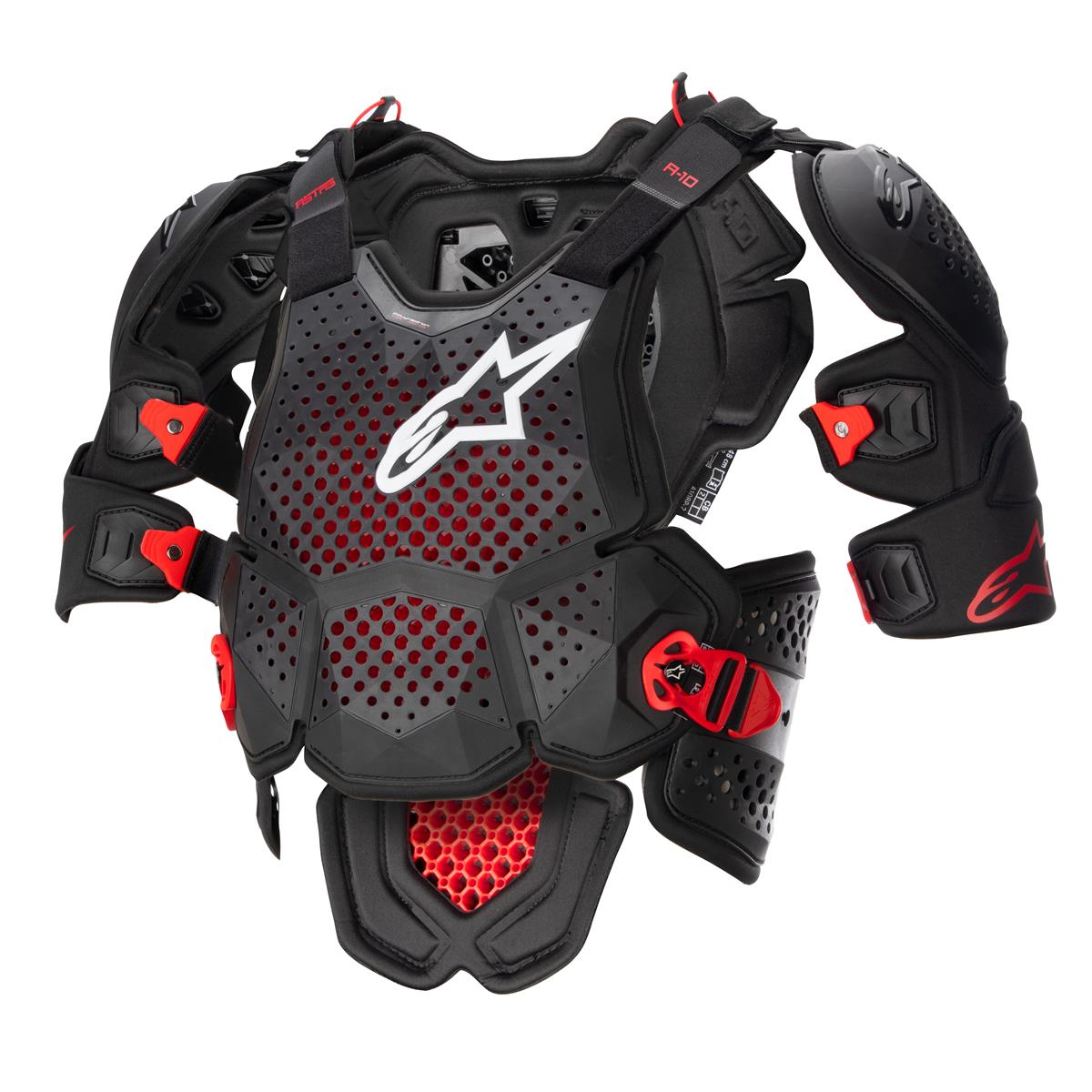 Alpinestars Chest Protector A-10 V2 Anthracite/Black/Red