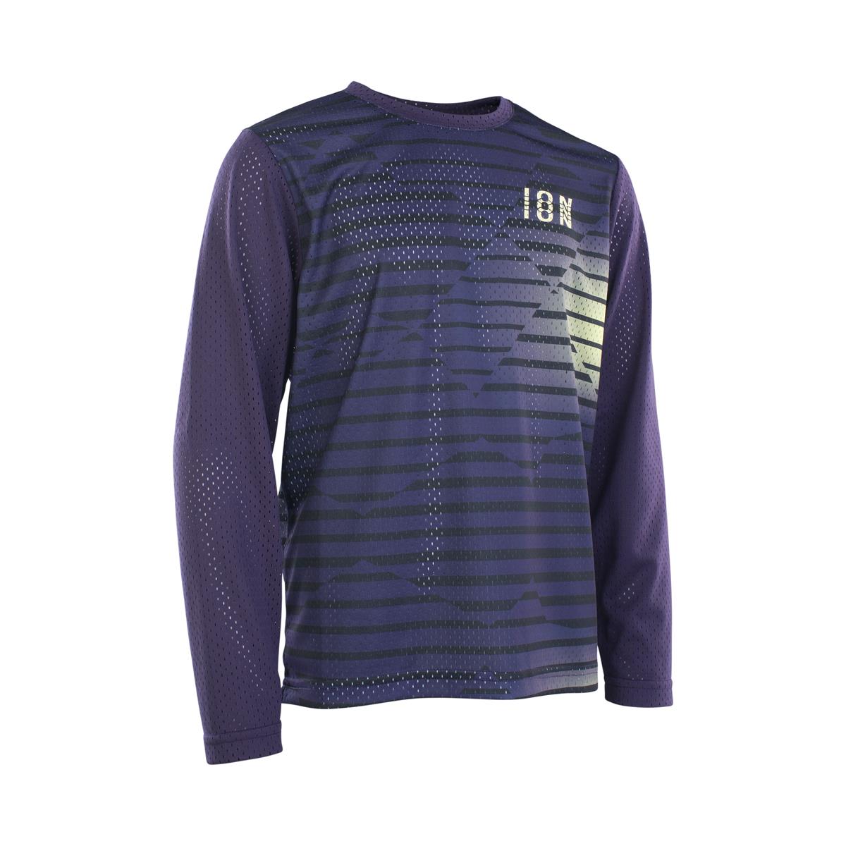 ION Kids MTB Jersey Long Sleeve Scrub Dark Purple
